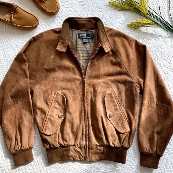 ralph lauren suede leather jacket